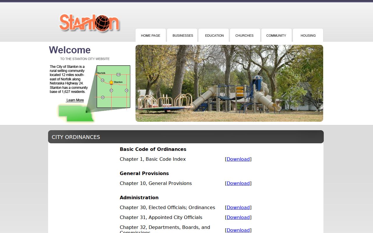 Stanton court docket search and city ordinance record context
